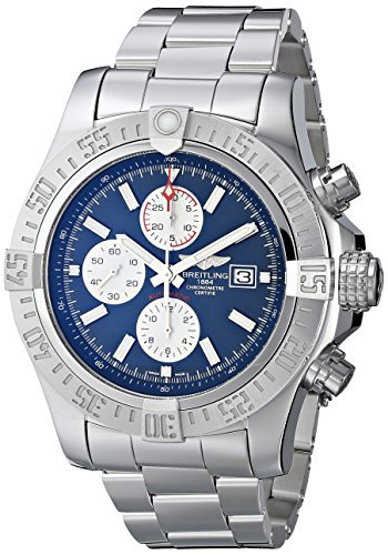 Breitling Men's BTA1337111-C871SS Super Avenger II Analog Display Swiss Automatic Silver Watch