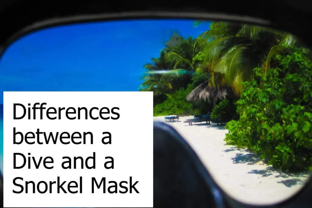 What makes a snorkeling mask different from a scuba diving mask?