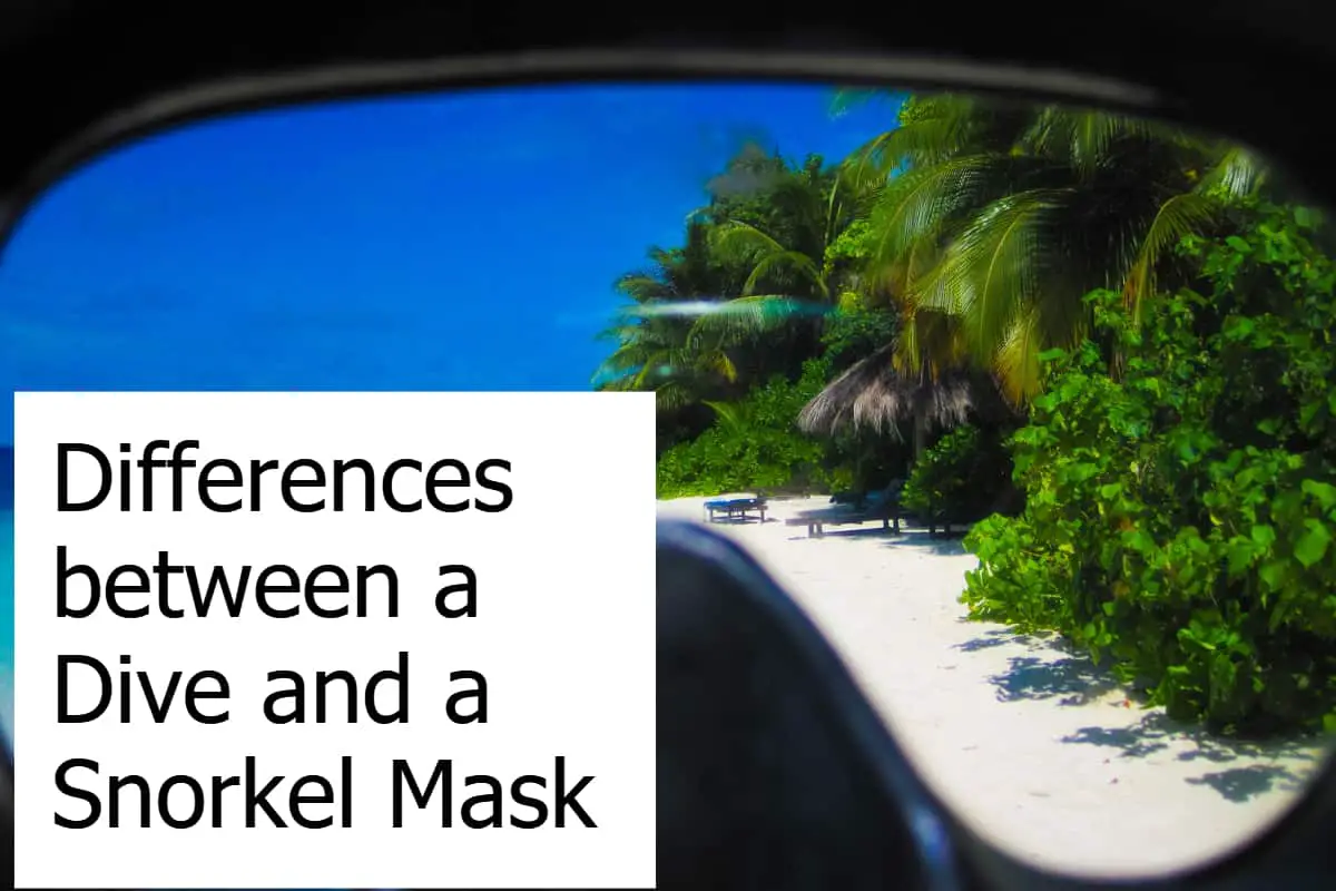 What makes a snorkeling mask different from a scuba diving mask?