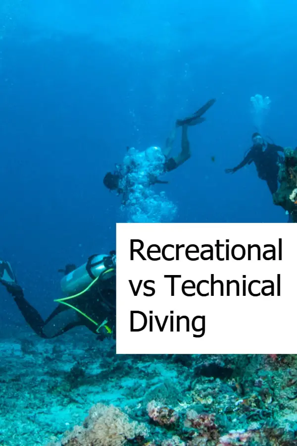 Recreational vs Technical Diving - Pin