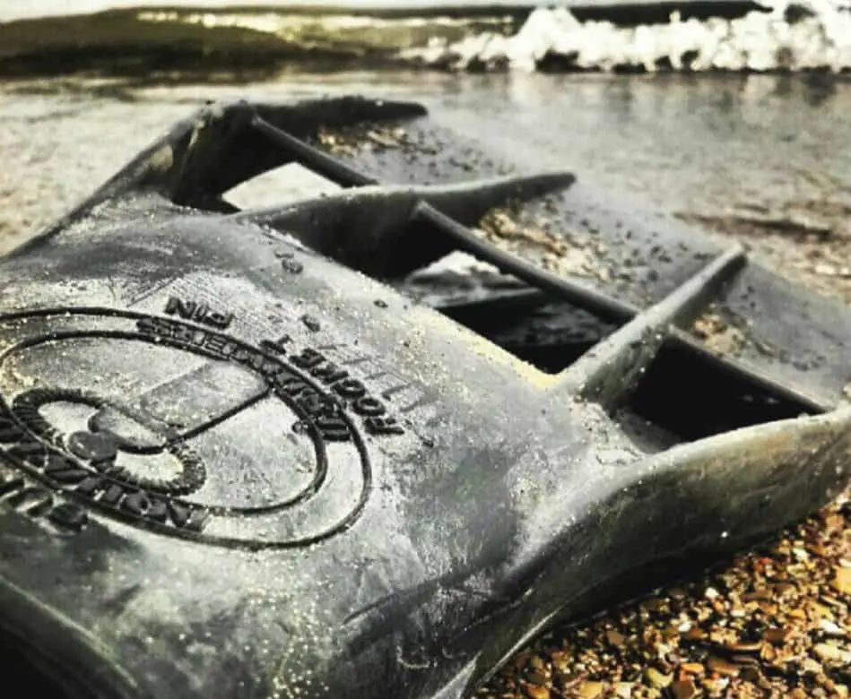 Rocket fins in the sand