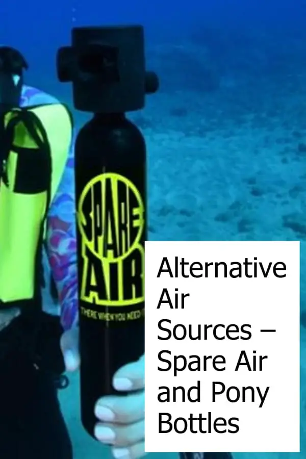 Divers need an emergency air suppy. SpareAir vs Pony Bottles - Which is the better alternative air source for scuba diving when you cannot use the octopus of your buddy?