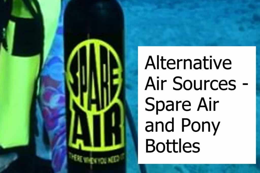 Divers need an emergency air suppy. SpareAir vs Pony Bottles - Which is the better alternative air source for scuba diving when you cannot use the octopus of your buddy?