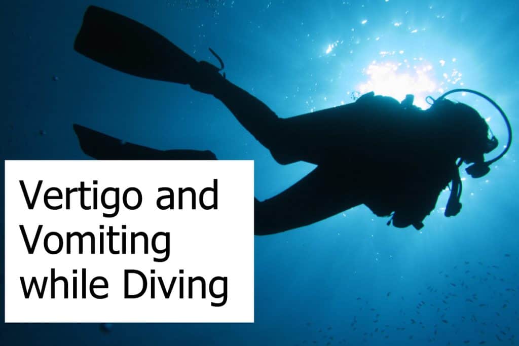 What do you do when you get vertigo or have to vomit while diving?