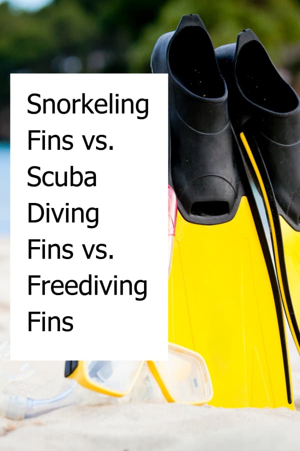 What is the difference between snorkeling, scuba diving and freediving fins?