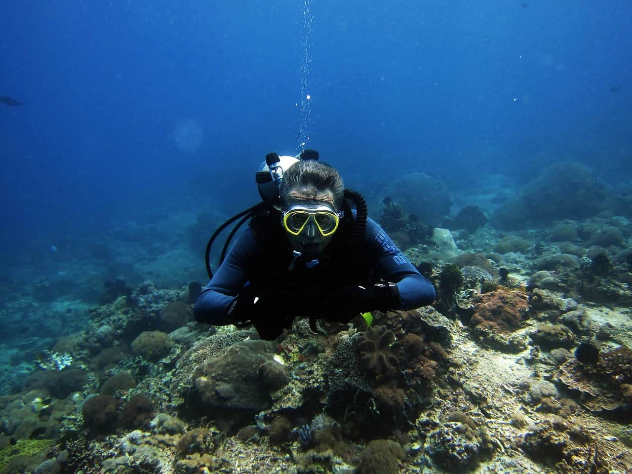 Unconscious Diver Under Water Unconscious Diver Under Water