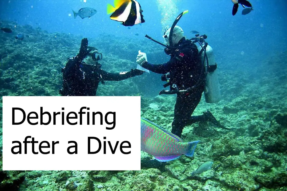 Is a debriefing session with your buddy after a dive necessary?