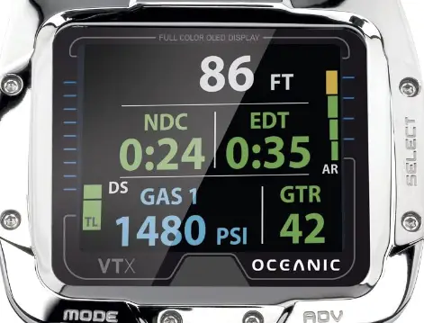 Oceanic VTX OLED Scuba Computer