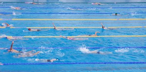 Swim laps with a mask