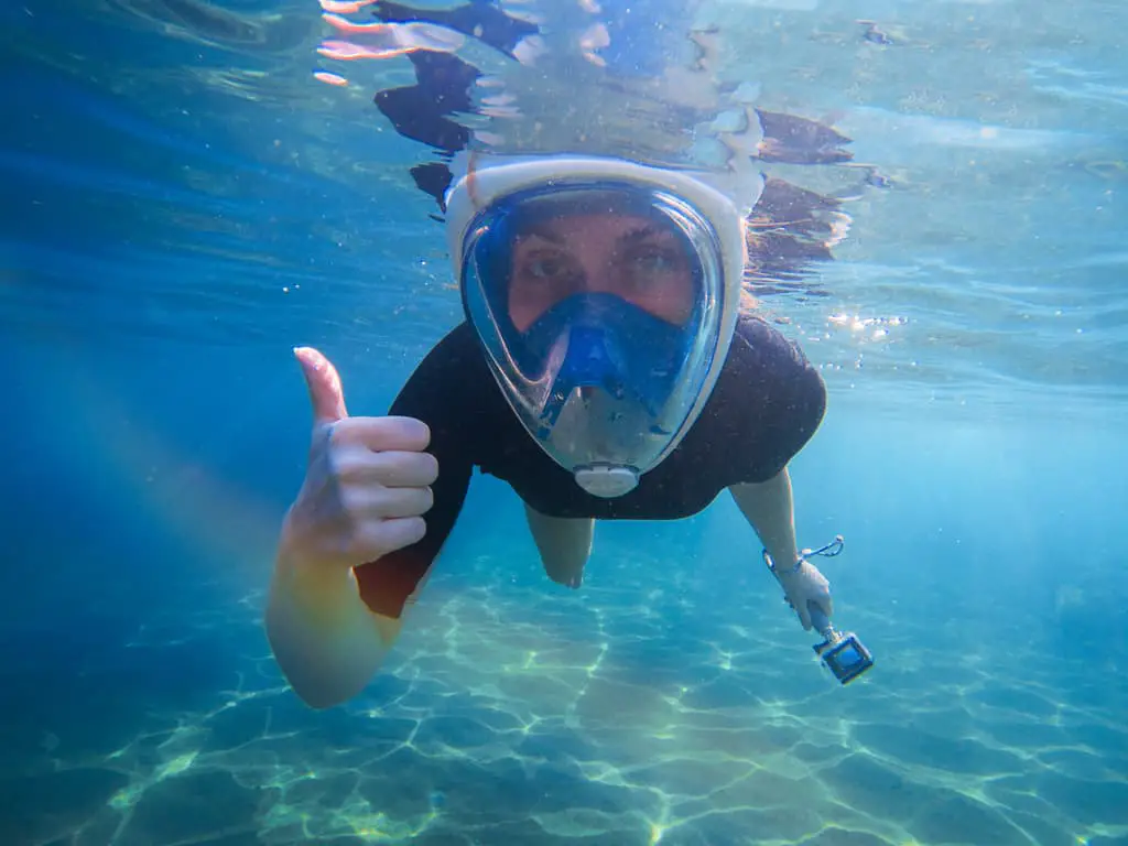 Diving Mask 180° Panoramic Viewing Scuba Gear Snorkeling for Youth Men Women Anti-Fog & Anti-Leak Easy Breath Snorkel Set ECBUY Full Face Snorkeling Mask