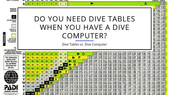 Dive Computer Comparison Chart