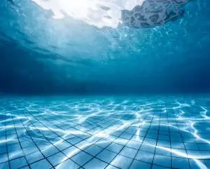 Diving in an indoor pool