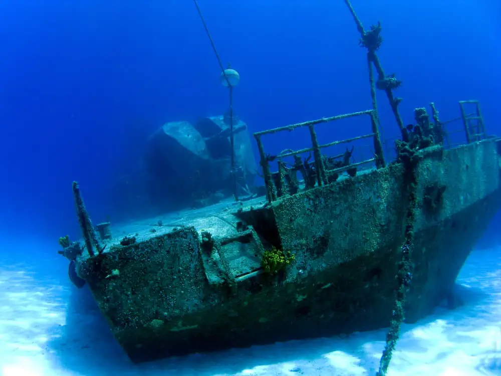 Diving a wreck in the Caymans