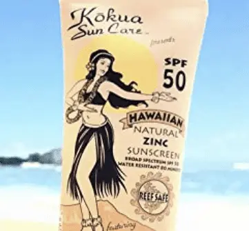 Kokua Sun Care SPF 50/80 Min Water Resistance Reef Safe Natural Zinc Sunscreen