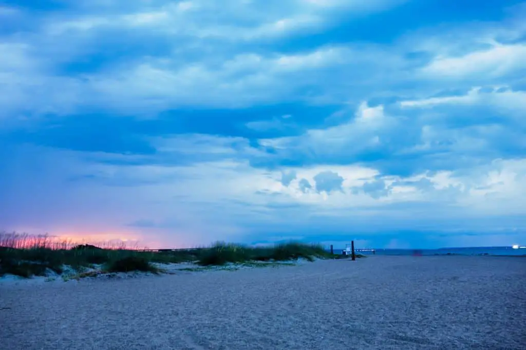 Tybee Island Beach at Sunset