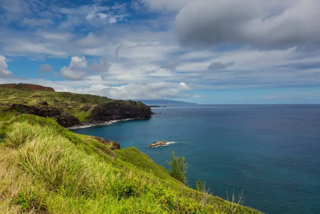 Maui coastline for scuba diving