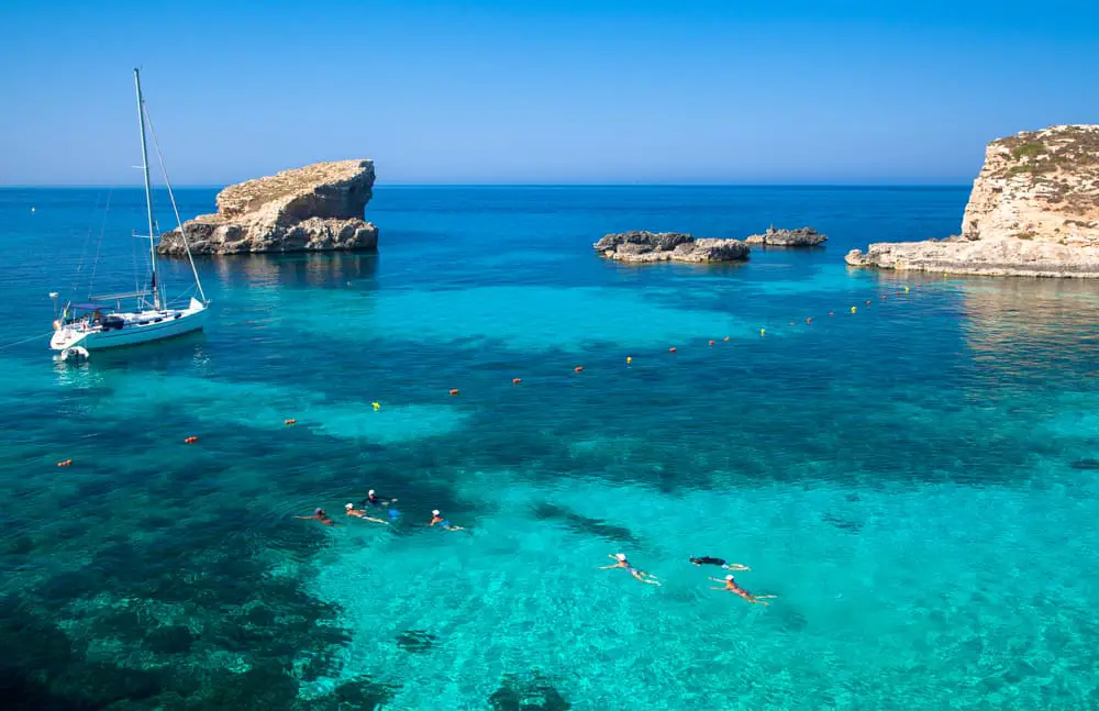 Blue lagoon at Comino - Malta